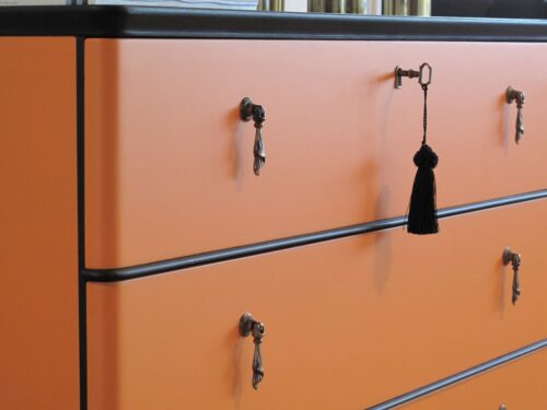 SÅLT - ART DECÓ SVART/ HERMÉS-ORANGE - LIKNANDE KAN BESTÄLLAS