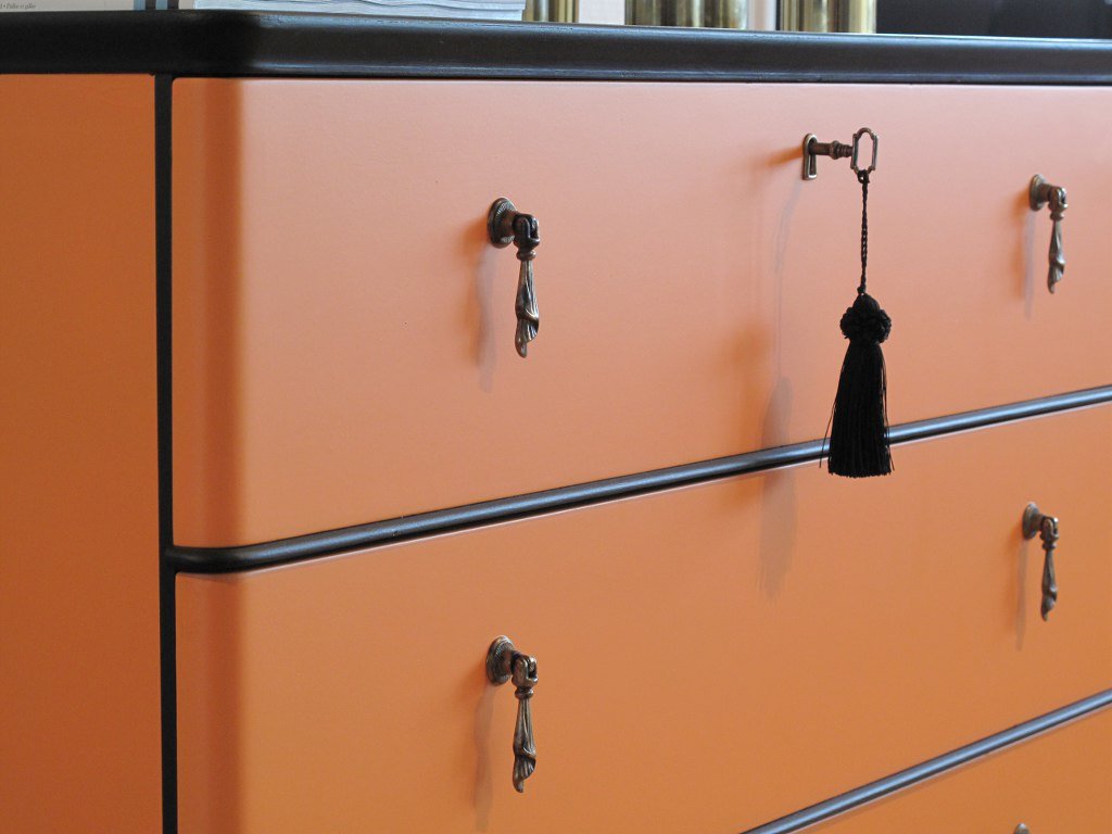 SÅLT - ART DECÓ SVART/ HERMÉS-ORANGE - LIKNANDE KAN BESTÄLLAS