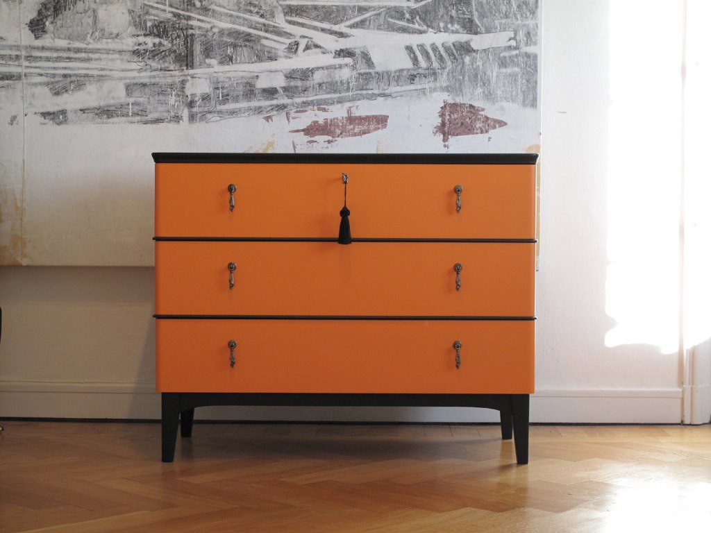 SÅLT - ART DECÓ SVART/ HERMÉS-ORANGE - LIKNANDE KAN BESTÄLLAS