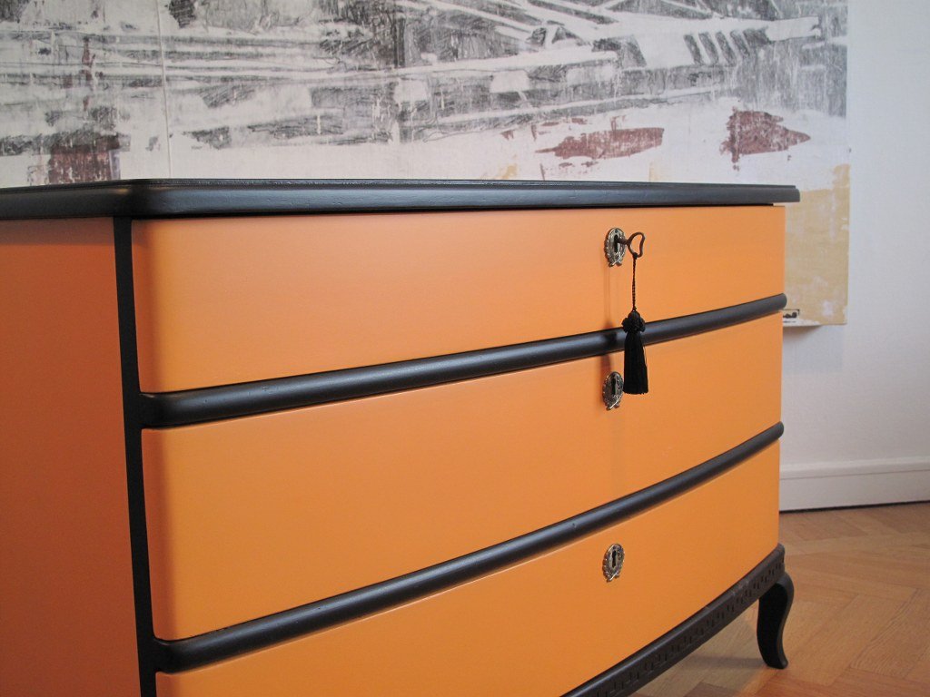 LIKNANDE KAN BESTÄLLAS - ART DECÓ SVART/ HERMÉS-ORANGE