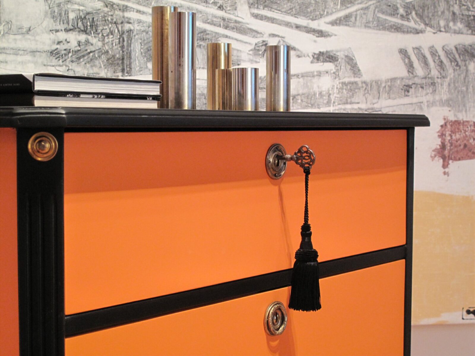 SÅLT - GUSTAVIANSK SVART/HERMÉS-ORANGE - LIKNANDE KAN BESTÄLLAS