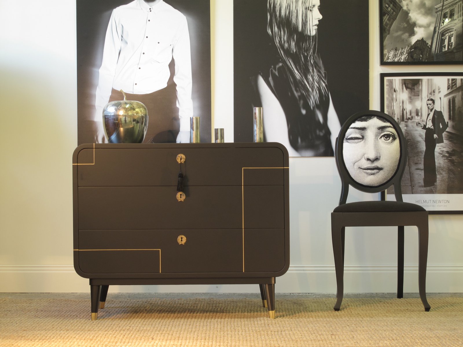 SÅLT - ART DÉCO - CA 1930 - SVART / BLADGULD - LIKNANDE KAN BESTÄLLAS