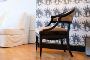 SÅLD - BALJFÅTÖLJ GUSTAVIANSK / EMPIRE - LIKNANDE KAN BESTÄLLAS