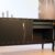 Sideboard antikt - ca 1930 - Matt svart/ guldramar - Liknande kan beställas